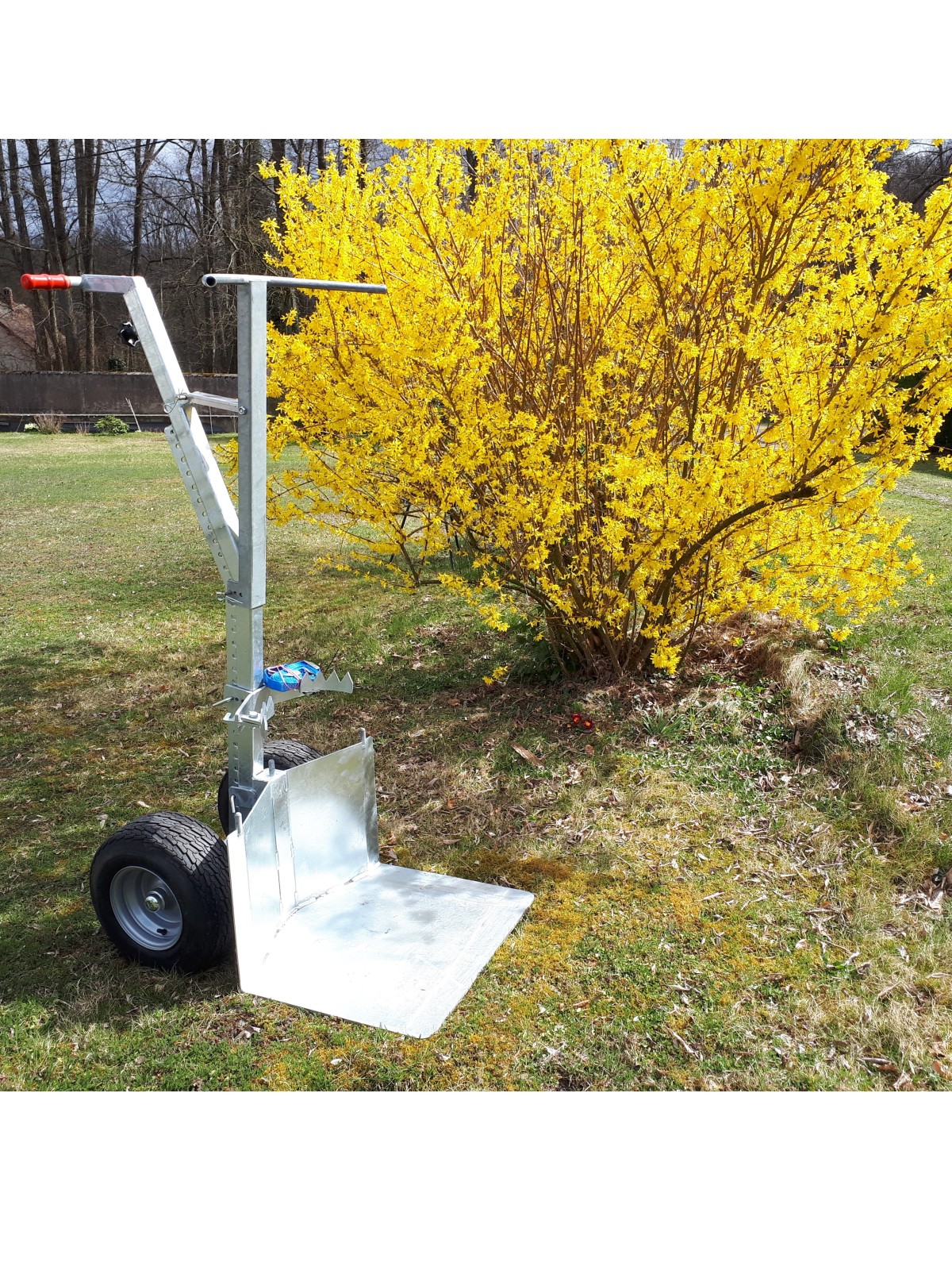Diable de pépinière - plateau rallongé et maintien de branche