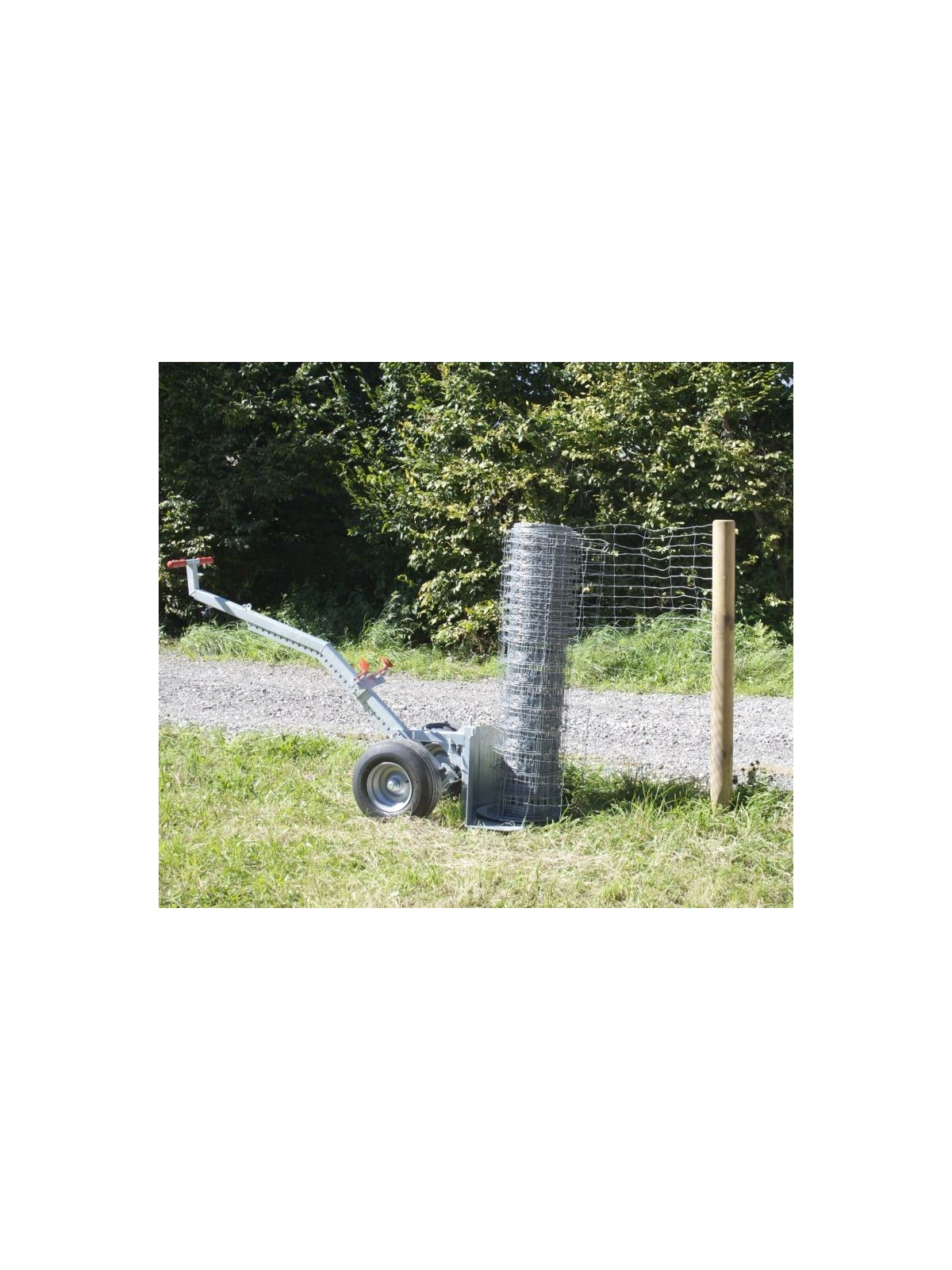 dérouleur grillage agricole sur diable TK