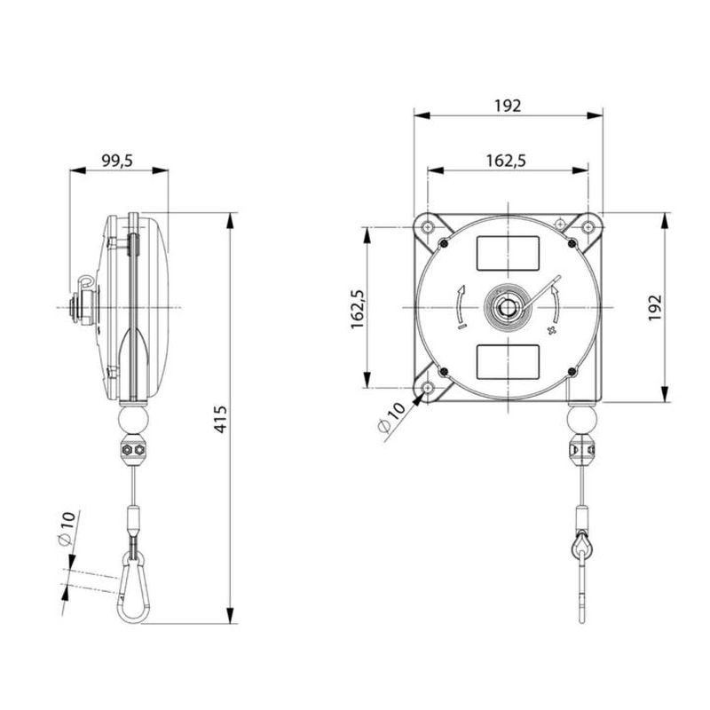 Dimensions equilibreur charge M