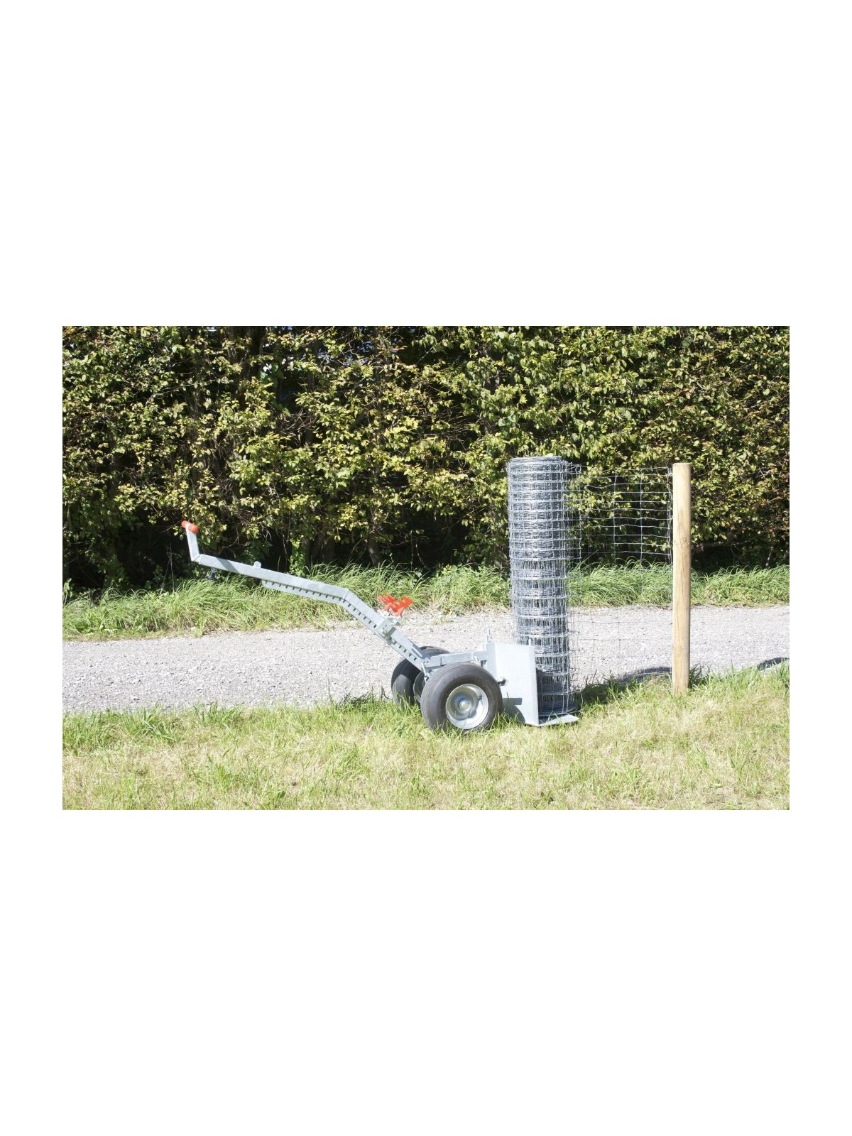 dérouleur grillage agricole sur diable TK