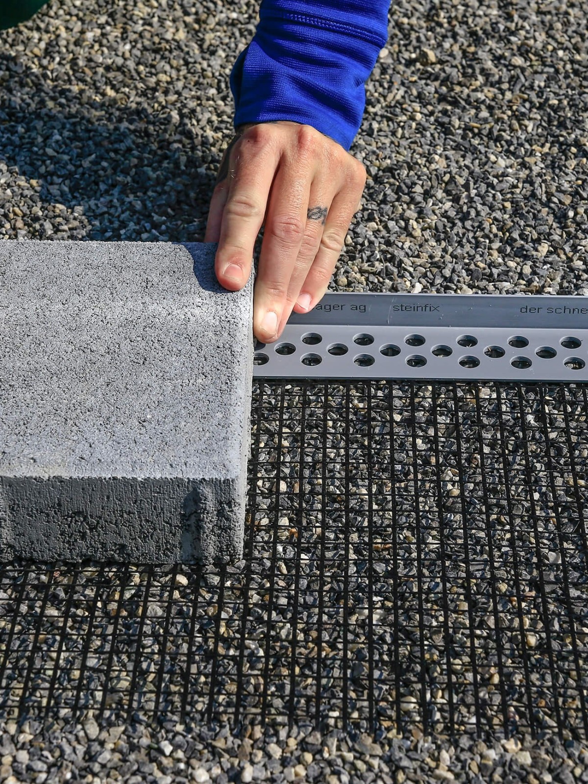 Profil droit de bordure avec filet - STEINFIX®